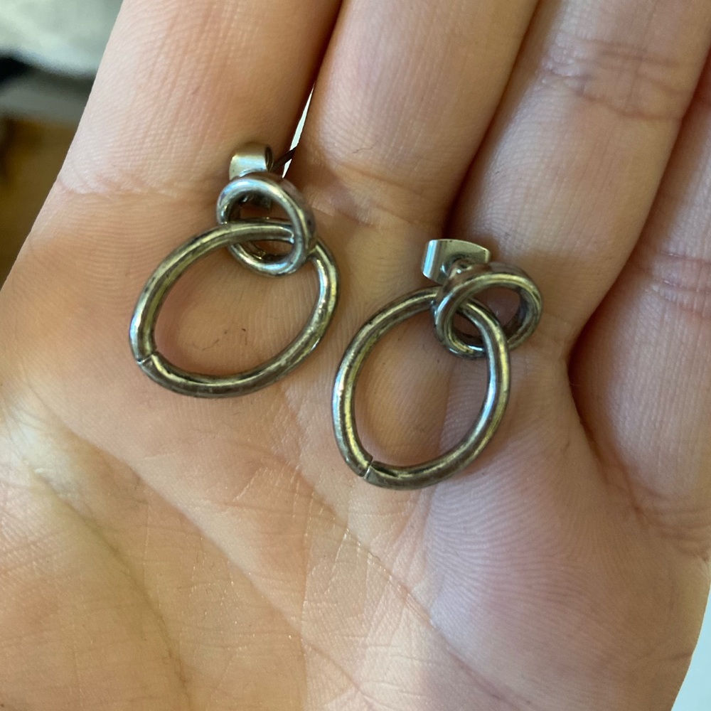 Free People Steel Hoop Earrings